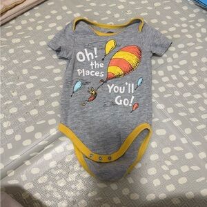 Dr. Seuss Gray and Yellow Bodysuit